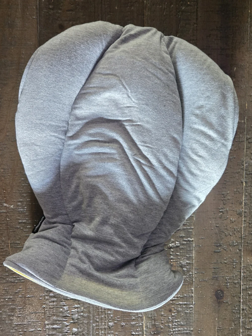 OSTRICHPILLOW Original Napping Pillow & Travel Pillow Gray Yellow